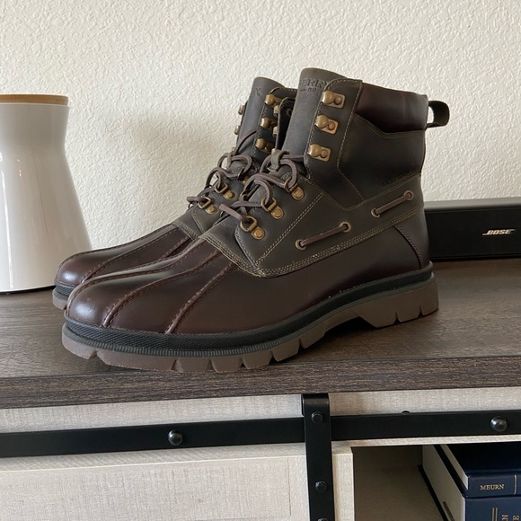 leather sperry boots size 14 - Picture 2 of 3